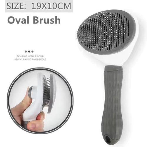 Grooming and Care Cat Brush Stainless Steel Comb for Long Hair Dogs too - Simply_Atlas